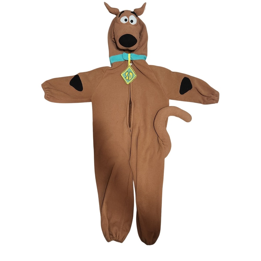Vintage Scooby Doo 4-6 Costume Kids‎ One Piece Halloween Cosplay Jumpsuit